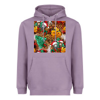 Lavender christmas donkeys Heavyweight Hoodie - FaDigitalArtStudio