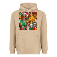 Mushroom christmas donkeys Heavyweight Hoodie - FaDigitalArtStudio