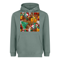 Sage christmas donkeys Heavyweight Hoodie - FaDigitalArtStudio
