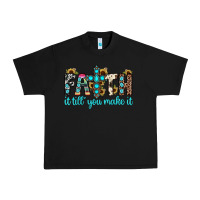 Black faith it till you make it Urban Heavy Tee - JahusDesignShop