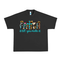 Pigment Black faith it till you make it Urban Heavy Tee - JahusDesignShop