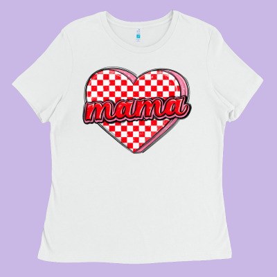 Valentine Mama Ladies Tee Designed By Maliassmallbusiness