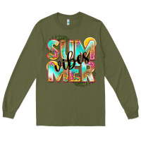 Army Green summer vibes Long Sleeve Tee - NancyCooperArtShop