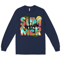 Navy summer vibes Long Sleeve Tee - NancyCooperArtShop