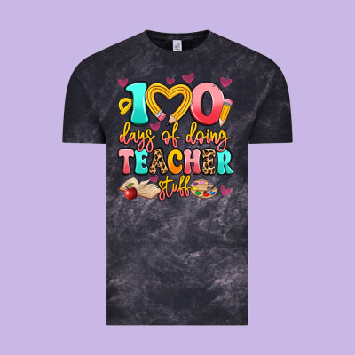 100 Days Of Doing Teacher Stuff Vintage Tee Designed By Artiststas