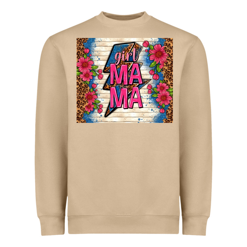 Girl Mama Thunder With Flowers Heavyweight Sweatshirt by TumblerDesignByShophia | Teevron