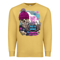 Antique Gold skeleton baby it's cold outside Premium Sweatshirt - FaDigitalArtStudio