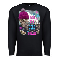 Black skeleton baby it's cold outside Premium Sweatshirt - FaDigitalArtStudio