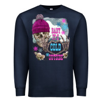 Navy skeleton baby it's cold outside Premium Sweatshirt - FaDigitalArtStudio