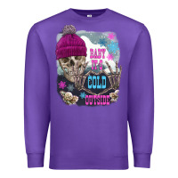 Purple skeleton baby it's cold outside Premium Sweatshirt - FaDigitalArtStudio