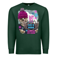 Sports Green skeleton baby it's cold outside Premium Sweatshirt - FaDigitalArtStudio