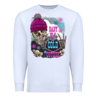 White skeleton baby it's cold outside Premium Sweatshirt - FaDigitalArtStudio