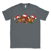 Charcoal Heather christmas red angus cows Classic Tee - LillyAllenDesigns