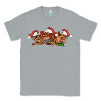 Heather Grey christmas red angus cows Classic Tee - LillyAllenDesigns