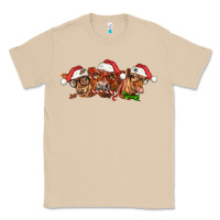 Mushroom christmas red angus cows Classic Tee - LillyAllenDesigns