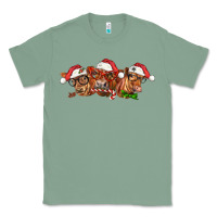 Sage christmas red angus cows Classic Tee - LillyAllenDesigns