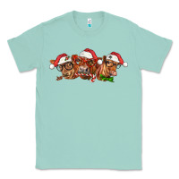 Seafoam christmas red angus cows Classic Tee - LillyAllenDesigns