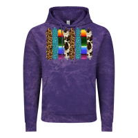 Cloud Purple serape leopard tooled leather cowhide background Vintage Hoodie - RanaPortraitStore