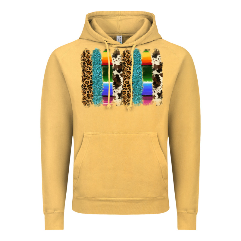Serape Leopard Tooled Leather Cowhide Background Vintage Hoodie by RanaPortraitStore | Teevron
