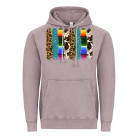 Vintage Zinc serape leopard tooled leather cowhide background Vintage Hoodie - RanaPortraitStore
