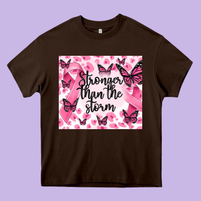 Stronger Than The Storm Heavy Core Tee Designed By Maliassmallbusiness