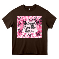 Chocolate Brown stronger than the storm Heavy Core Tee - MaliasSmallBusiness