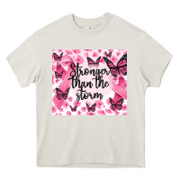 Cream stronger than the storm Heavy Core Tee - MaliasSmallBusiness