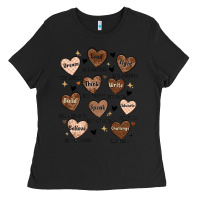 Black black history month hearts Ladies Tee - MaliasSmallBusiness
