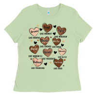 Matcha black history month hearts Ladies Tee - MaliasSmallBusiness