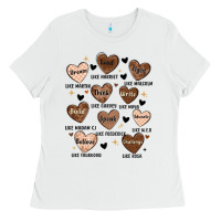 White black history month hearts Ladies Tee - MaliasSmallBusiness