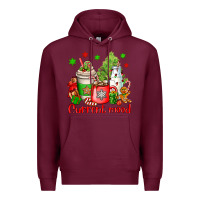 Burgundy current mood christmas Premium Hoodie - OliviaCreatesArt