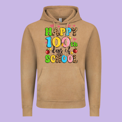 Happy 100 Th Days Of School Vintage Hoodie Designed By Artiststas