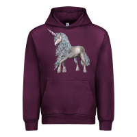 Mauve Wine Unicorn Urban Hoodie - LillyAllenDesigns