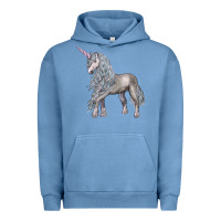 Pigment Pebble Blue Unicorn Urban Hoodie - LillyAllenDesigns