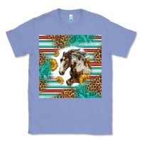 Colony Blue western mustang horse Classic Tee - LillyAllenDesigns