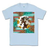 Dusty Blue western mustang horse Classic Tee - LillyAllenDesigns