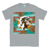 Heather Grey western mustang horse Classic Tee - LillyAllenDesigns