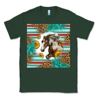Sports Green western mustang horse Classic Tee - LillyAllenDesigns