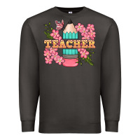 Smoke teacher floral pencil Premium Sweatshirt - BundleAndBundleShop