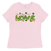 Bubblegum Pink st patricks love nurse Ladies Tee - MaliasSmallBusiness