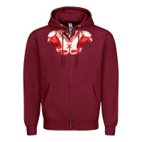 Burgundy practice jersey fa element Zipper Hoodie - FaDigitalArtStudio