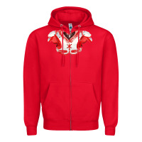 Red practice jersey fa element Zipper Hoodie - FaDigitalArtStudio