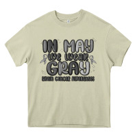 Mossy in may we wear gray brain cancer awareness Heavy Core Tee - MaliasSmallBusiness