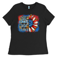 Black Patriotic Sunflower Ladies Tee - Jasminsmagicworld