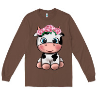 Chestnut cute cow Long Sleeve Tee - texasbilliewilder