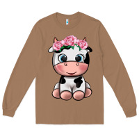 Toasted Coconut cute cow Long Sleeve Tee - texasbilliewilder