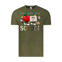 Vintage Olive happy 100 days of school Vintage Tee - Artiststas
