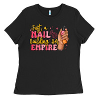 Black just a nail boss building her empire Ladies Tee - MaliasSmallBusiness