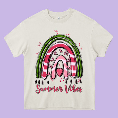 Summer Vibes Heavy Core Tee Designed By Maliassmallbusiness