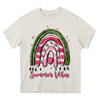 Cream summer vibes Heavy Core Tee - MaliasSmallBusiness